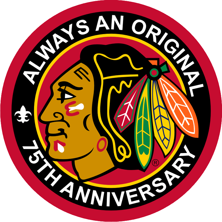 Chicago Blackhawks 2001 Anniversary Logo iron on transfers for T-shirts
